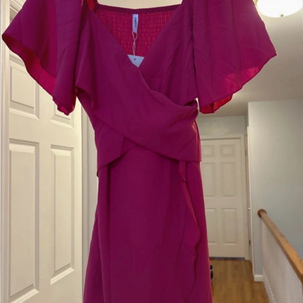 Amazon Fuchsia Asymmetrical Dress